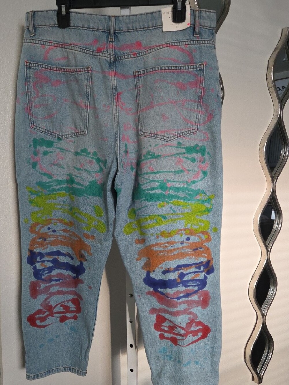 Paint-Splatter Straight Leg Jeans - Multi - Picture 4 of 4